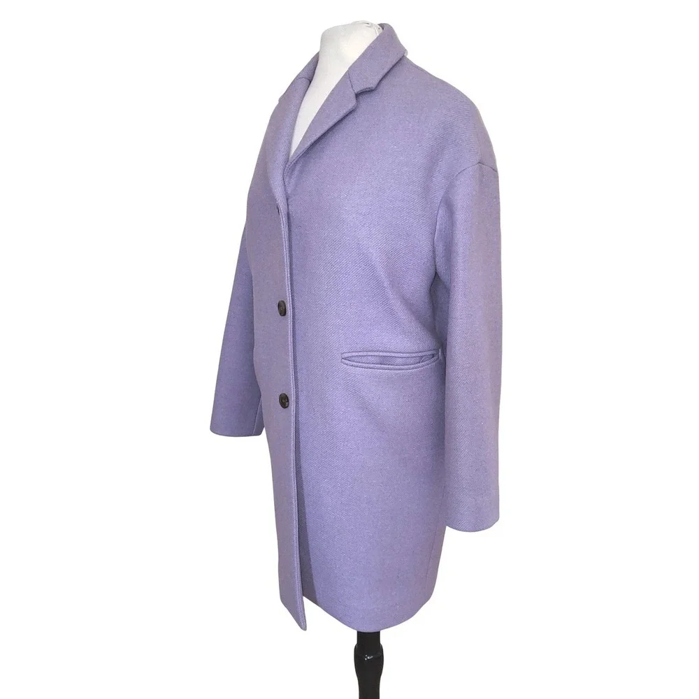 Everlane Cocoon Coat Lavender Lilac Purple Wool Oversized Jacket 00